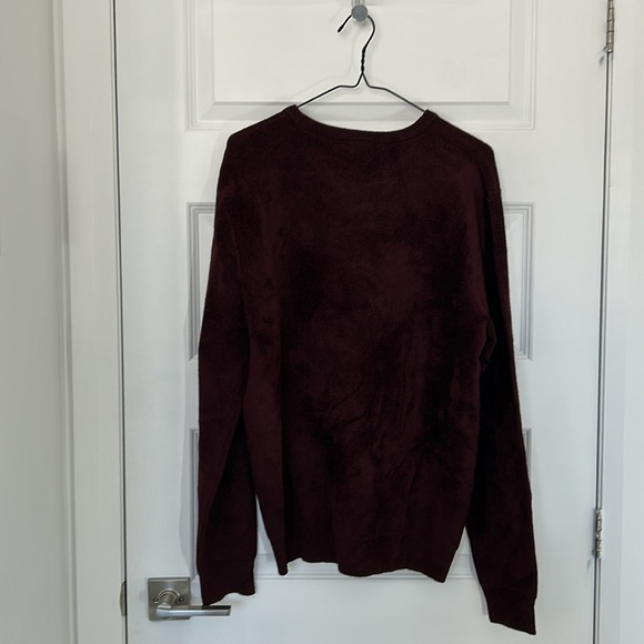 EMPORIO ARMANI - Chenille sweater maxi logo Rosso men size large - Picture 7 of 10